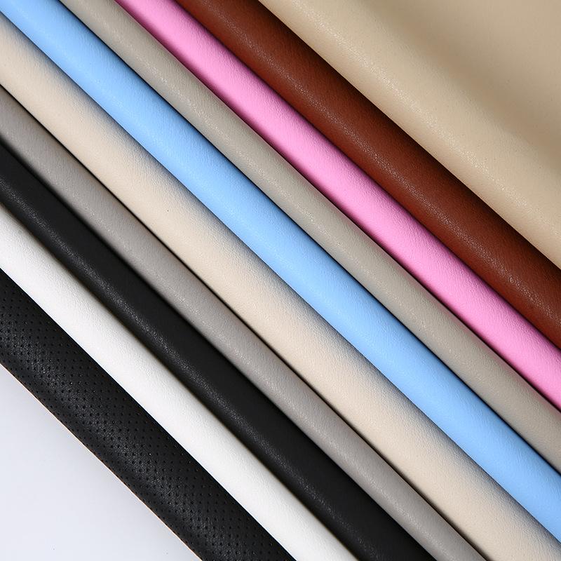 PU Faux Cowhide Grain Yoga Mat Fabric: 0.65mm Microfiber with Absorbent, Breathable Velvet Lining