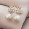 Women's Luxury Pearl Zircon French Dangle Earrings - 2025 High-End Fashion Studs