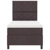 Box Spring Bed with Headboard Dark Brown 90 x 190 cm Fabric