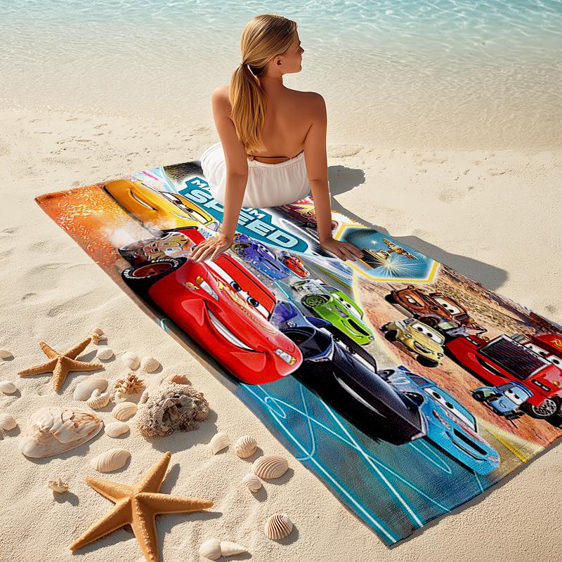 Lightning McQueen beach towel Outdoor camping Beach towel for vacation swim Outdoor pool Absorbent bath towel