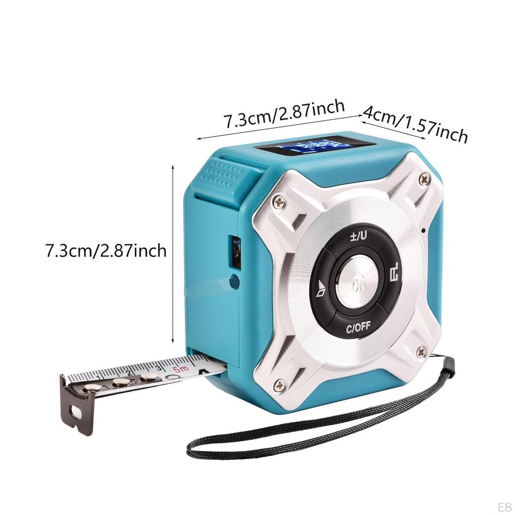 2 в 1 рулетка с подсветкой 131 фут дальномер и 16 футов ручной измеритель черный и