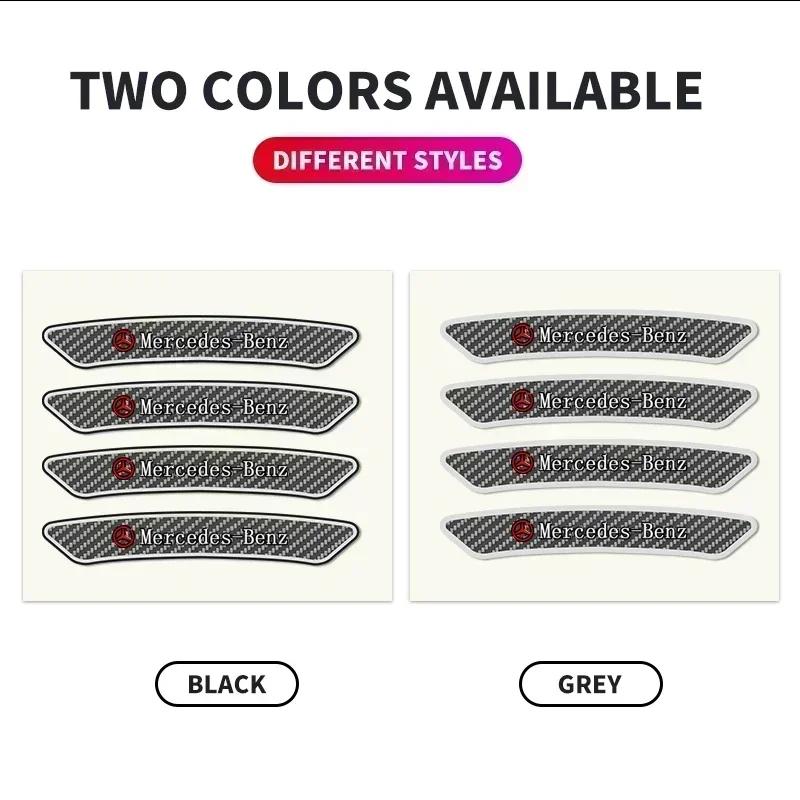 4Pcs Carbon Fibre Emblem Wheels Rims Stickers Decal for Mercedes benz W203 W204 W205 W210 W211 W212 W463 W464 W164 W176 CLA LY4