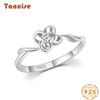 Tancise Classic стерлингового серебра 925 пробы кольцо с цирконом женские ювелирные изделия свадебное обещание вечерние подарок