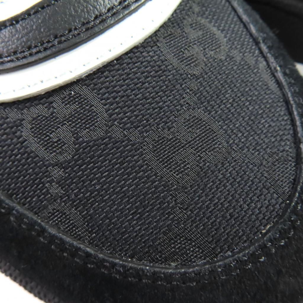 Безупречные кроссовки GUCCI Reweb GG canvas Линия Sherry черная кожа 39.5 807057 Б/у