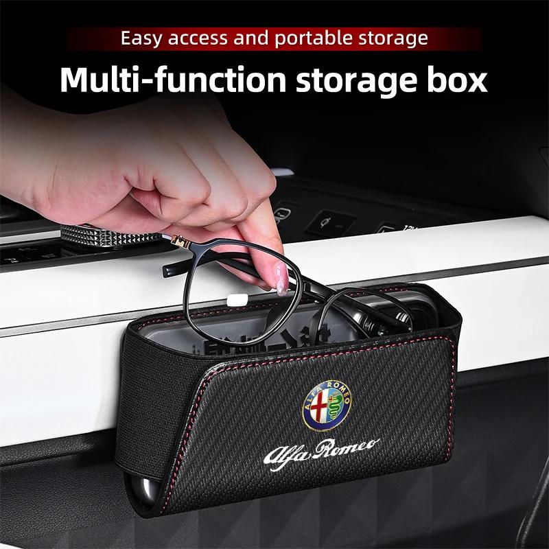 Car Stickers For Alfa Romeo Car Multi-functional Storage Box Cards Phone Key Pocket Self Adhesive For Alfa Romeo 159 Giulietta G