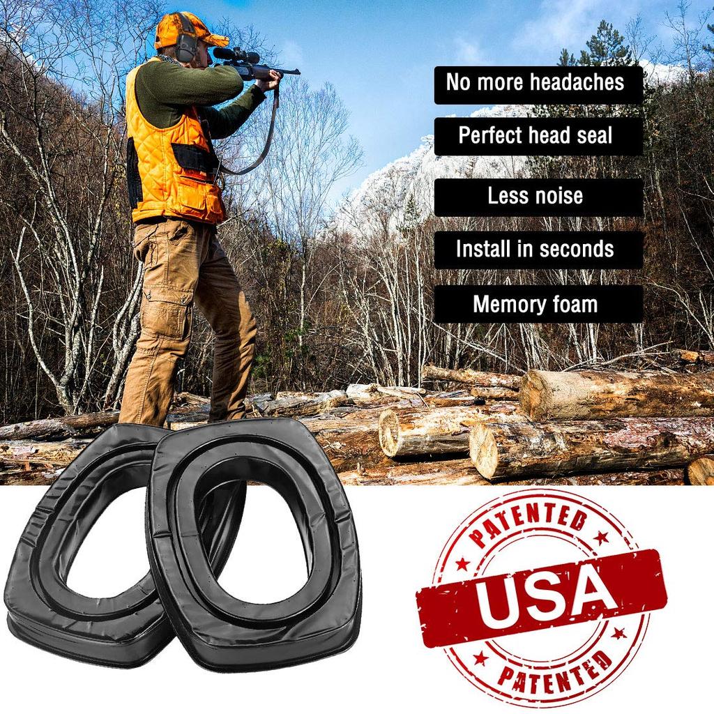 PROHEAR GEP02 Gel Ear Pads for Honeywell Headsets, Memory Foam Replacement Earmuff Cushions with Plastic Adapter Plate