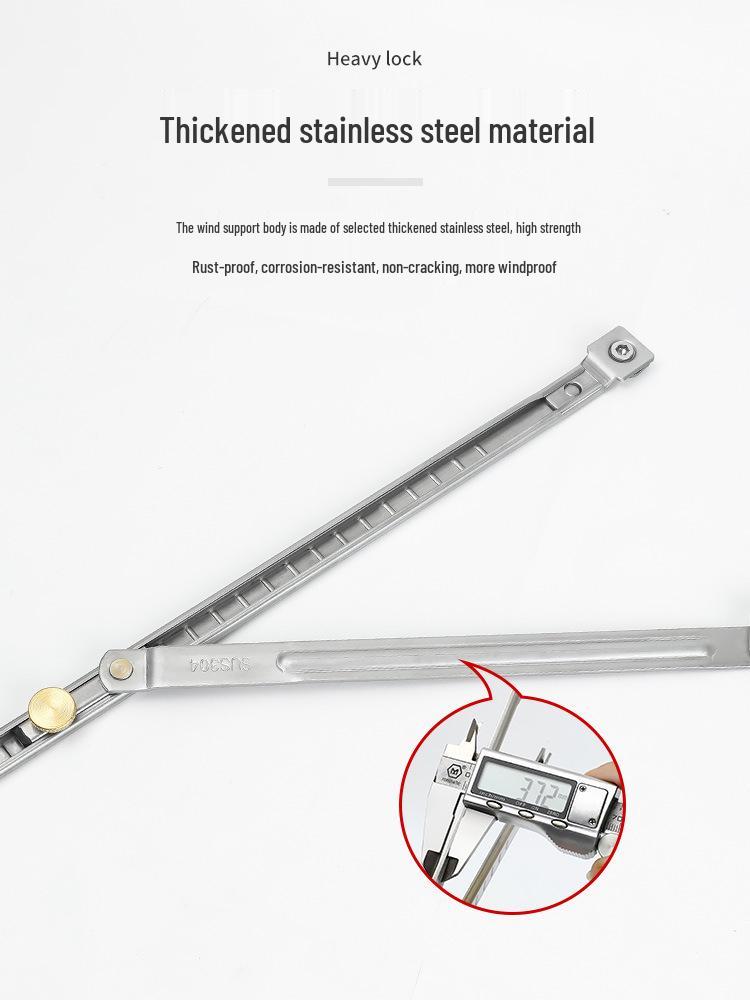 Ограничитель для окон и дверей из алюминия с терморазрывом, ветровая поддержка без сверления