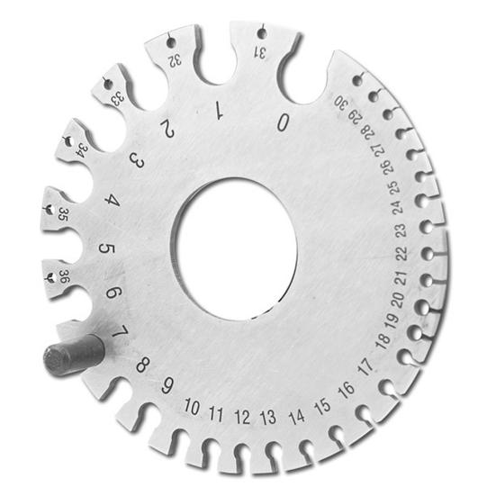 0-36 Металлическая круглая проволочная линейка AWG SWG, измерительный инструмент для толщины и диаметра