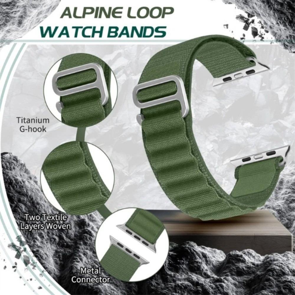 Ремешок Alpine Loop для Apple Watch Ultra 2 Band 49 мм 45 мм 44 мм 40 мм 41 мм 46 мм 42 мм 38 мм Браслет iWatch Series 10 SE 9 8 7 6 5 4