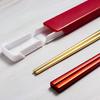 1 Set Stainless Steel Chopsticks with Case Reusable Easy To Clean Rustproof Non-slip Eating Dishwasher