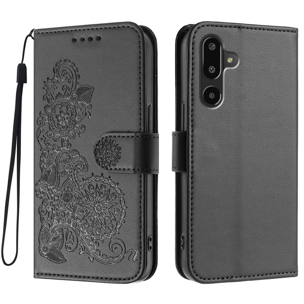 For Samsung Galaxy M16 5G/Galaxy F16 5G Phone Cases Mandala Flower Leather Wallet Mobile Cover with Strap