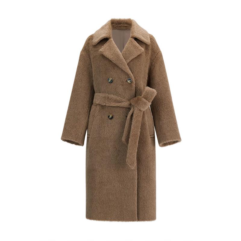 ELLASSAY Women's Mid-Length Wool Blend Coat