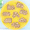 1 набор формочек для печенья с рисунком автомобиля, прозрачная текстура, полипропиленовая форма для сладкого печенья для вечеринки
