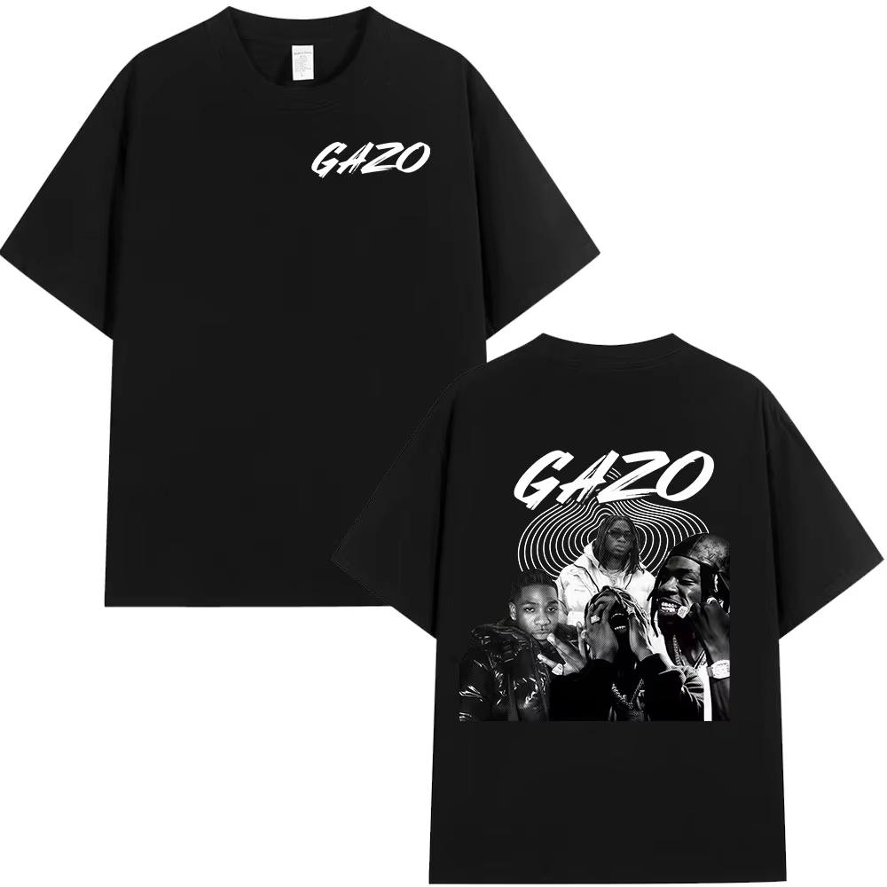 Rapper Gazo album graphics 100Cotton music Tshirt Men 2026 New Summer Hip hop unisex ventilate Short sleeve shirt fan gifts