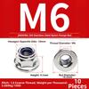 Anti Loose Hex Flanged Nuts Nylon Insert Nylon Lock Nuts New Fastener Nuts  GB Standard
