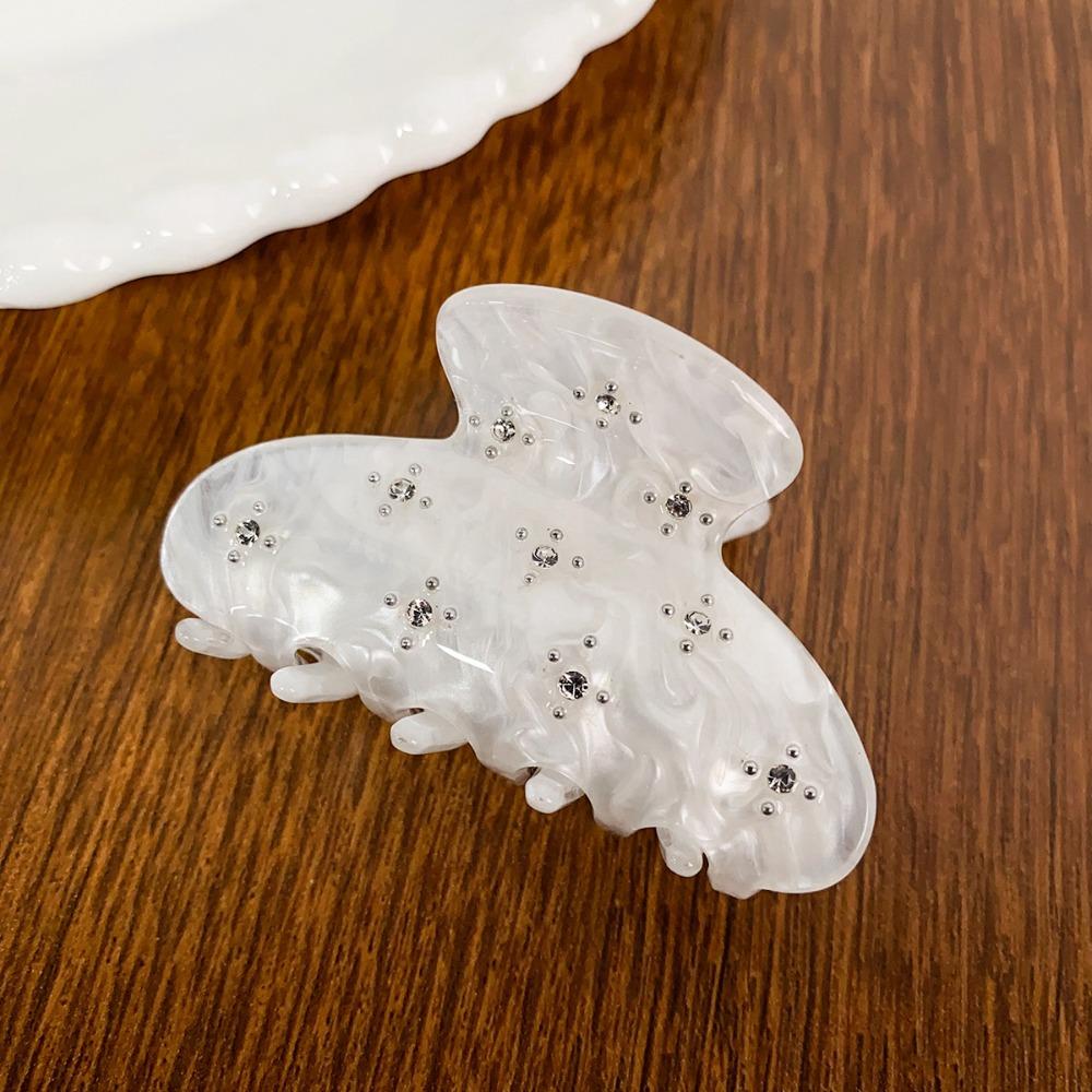 Прозрачная ацетатная заколка для волос со стразами, заколка для волос со стразами в виде бабочки, женская