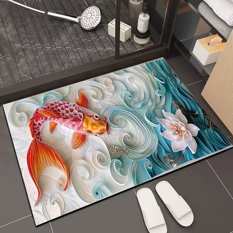 Bathroom Absorbent Floor Mat Diatom Mud Household Toilet Bathroom Door Mat Floor Mat Absorbent Foot Mat