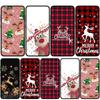 Чехол для iPhone 17 16 15 Xiaomi Poco Redmi Note 14 13 12 11 Pro Max 9 16e Samsung Galaxy S25 S24 S23 OPPO Huawei С Рождеством Олень Чехол для телефона