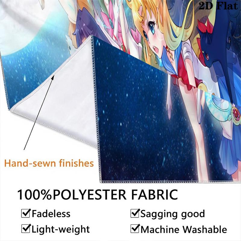 Sailor Moon Guardians Harmony Tapestry Wallmounted Fashion Print Background Cloth Atmospheric Background Cloth Christmas Gift