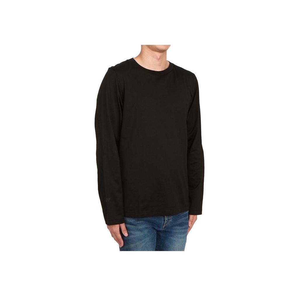 STONE ISLAND Однотонный свитер с длинным рукавом и круглым вырезом Мужской свитер Черный 78192021A-V0029
