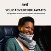 Trtl Pillow Plus Регулируемая подушка для шеи для путешествий в самолете Дорожная подушка с высококачественной пенной подкладкой для поддержки головы и шеи Легкая, можно стирать в стиральной машине