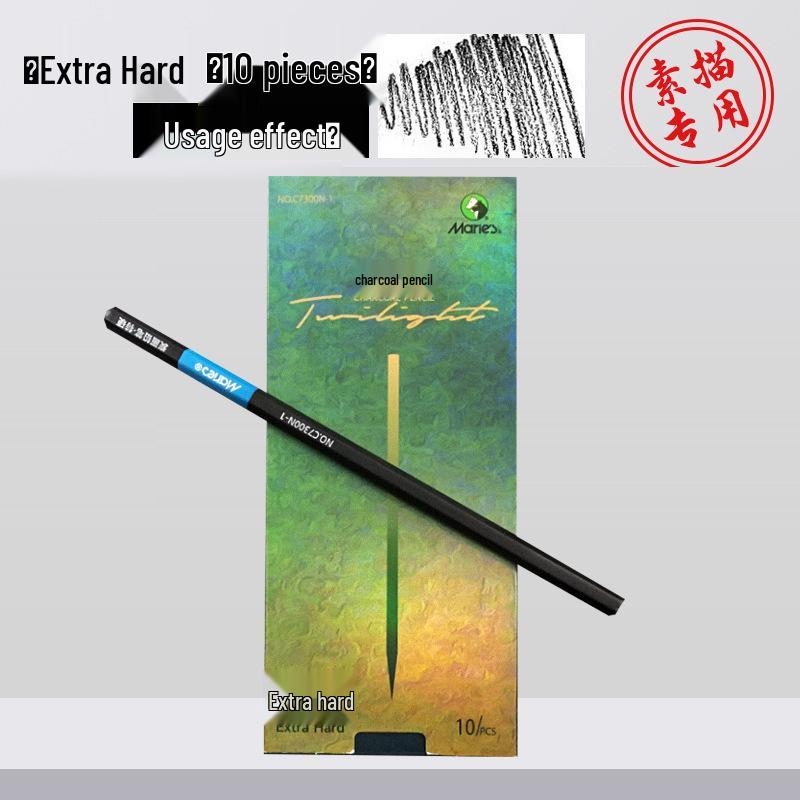 Mali Student Sketching & Drawing Pencil Set: Includes 2B, 4B, 14B soft, medium, hard, and charcoal pencils ideal for art exams.