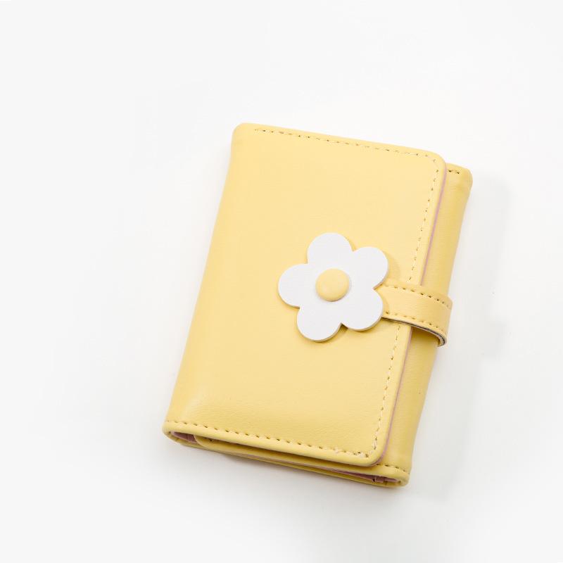 Свежий кошелек-трифолд для студента с ромашками - Простой, милый и симпатичный в японско-корейском стиле