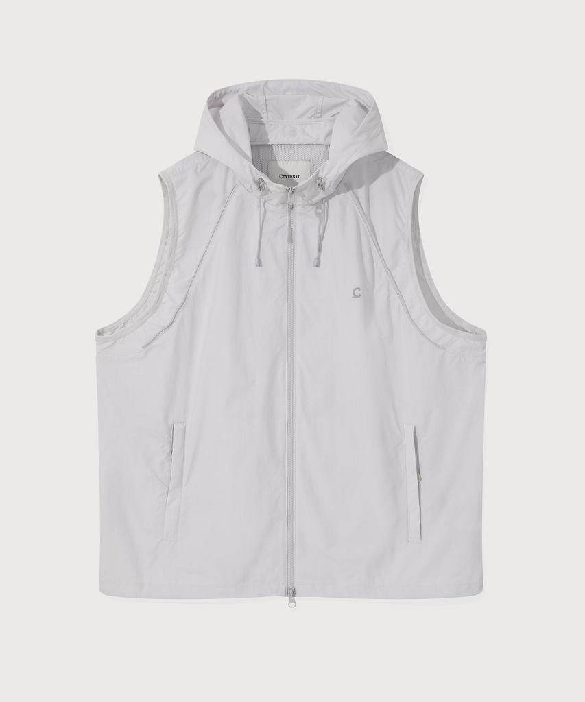 Covernat Pertex Detachable Windbreaker Jacket Light Gray