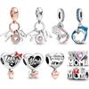 Women Jewelry Bracelet Fit Original PAND0RA Jewelery Charms Mothers Day Beads Making 925 Silver Mother Accessories Necklace