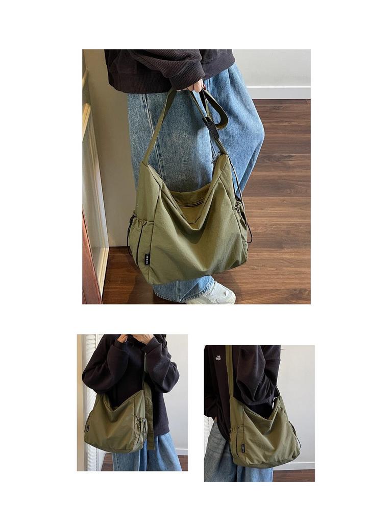 Универсальная сумка-тоут кроссбоди большой вместимости однотонная для ежедневных поездок на работу