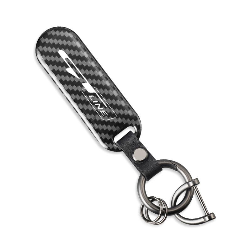 NYOJ2 Car Keychain Carbon Fiber Zinc Alloy Key Chian Ring For KIA Ceed RIO K9 Sorento Carnival Stinger Forte Niro Soul EV9 EV6 Stonic
