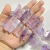 Прозрачные Натуральные Фиолетовые Аметистовые Бусины Плоская Верхняя Часть Просверленный Кристаллический Кварцевый Подвеска Шарм для DIY Ожерелья Ювелирные Аксессуары