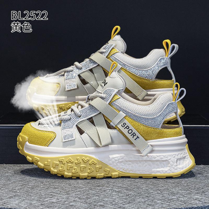Thick-soled hollow dad shoes New mesh student Forrest Gump breathable thin sports and leisure shoes in summer