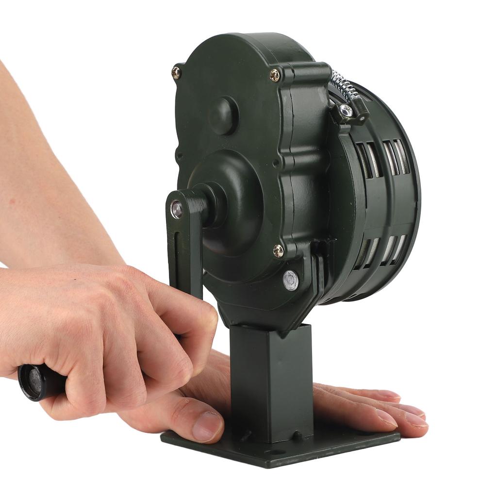 Hand Crank Siren Aluminium Alloy 110dB Loud Alarm Air Raid Tornado Siren Horns Alarm for Emergency