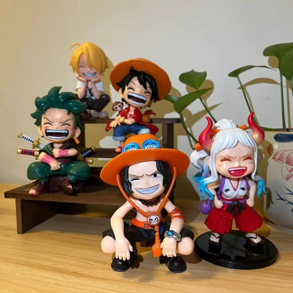Горячая Распродажа 5 шт./комплект Фигурка Аниме One Piece Луффи Зоро Санджи Эйс Ямато Фигурка Большой Смех Луффи ПВХ Модель Кукла Коллекция Игрушка Подарки