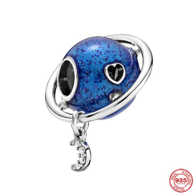 925 серебряных модных очаровательных бусин для оригинального браслета DIY ювелирных изделий