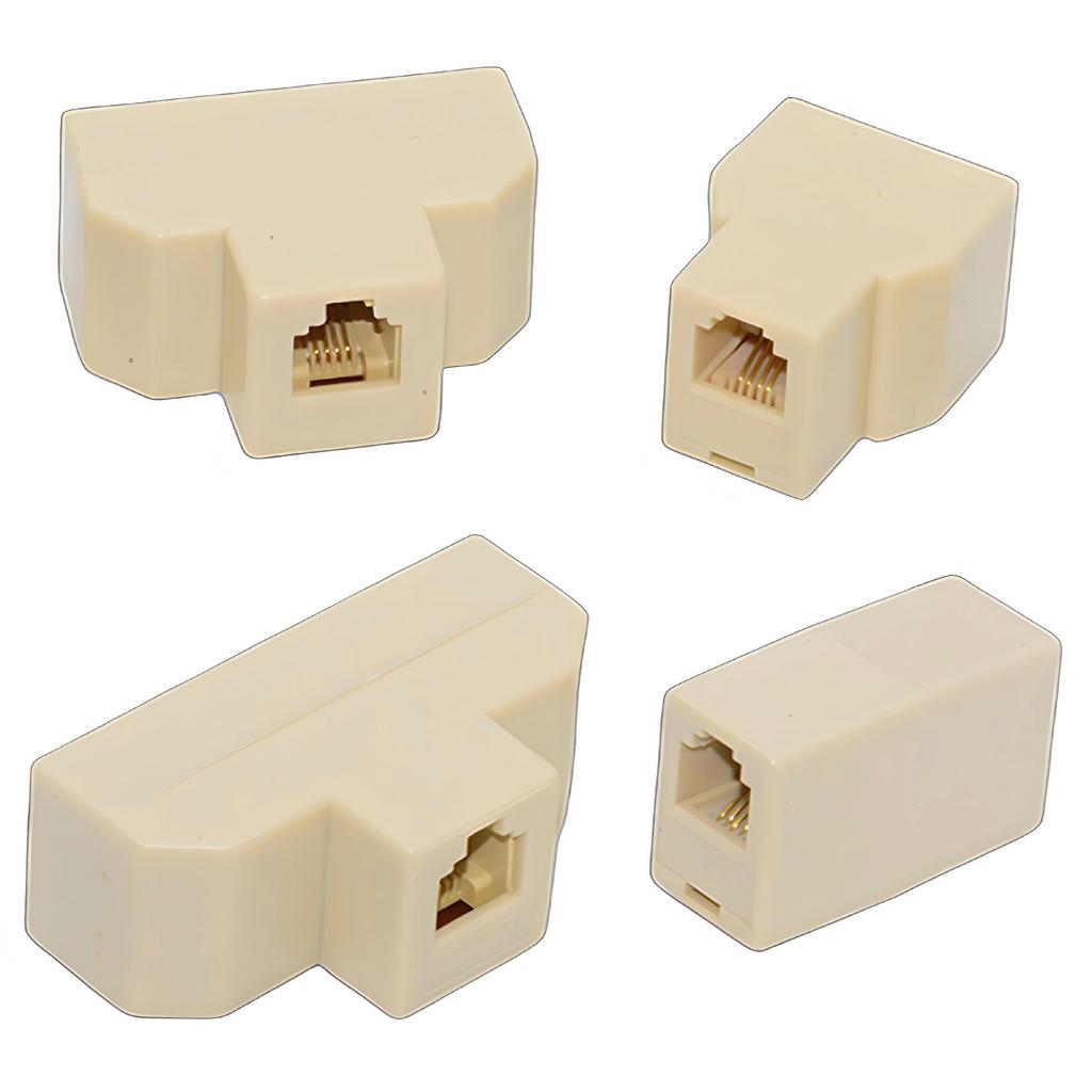 CA-006 4 шт./набор 1/2/3/4-портовая розетка 6P4C RJ11 RJ12 Телефонный модульный разъем-разветвитель адаптер