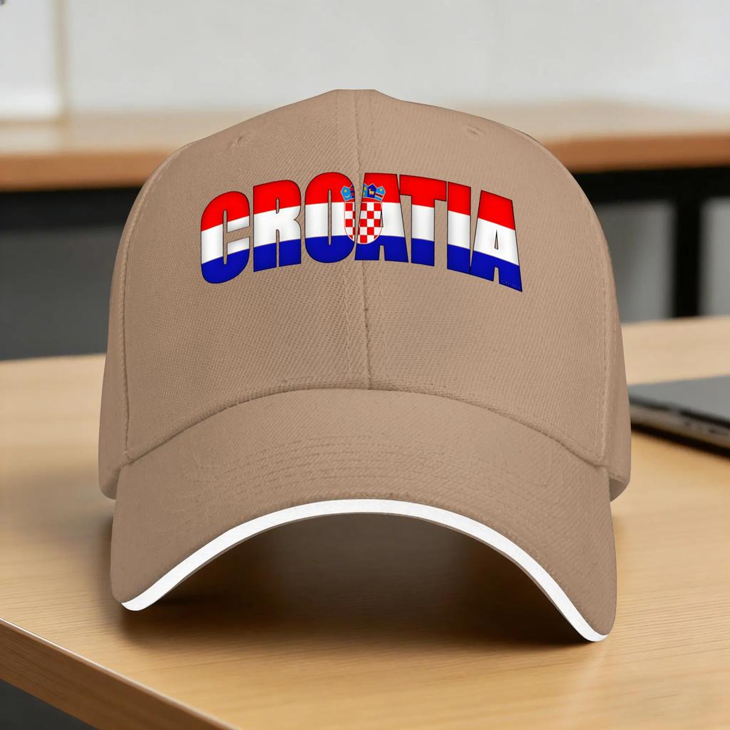 Croatia Hrvatska Flag Zagreb Croatian Baseball Cap Couple Women Summer yk Cool Hiking Fishing Sunscreen Snapback Cap