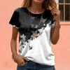 Летний топ с круглым вырезом и принтом 3D-бабочки, модные повседневные женские футболки с короткими рукавами