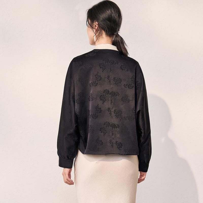 Jacquard New Chinese Style High-End Feeling Women's Coat