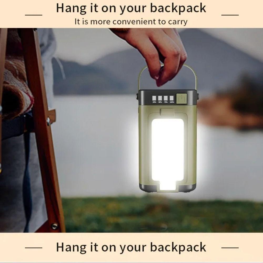 Multifunctional Camping Lantern 4-Leaf Foldable Rechargeable Lantern Emergency Light  Camping