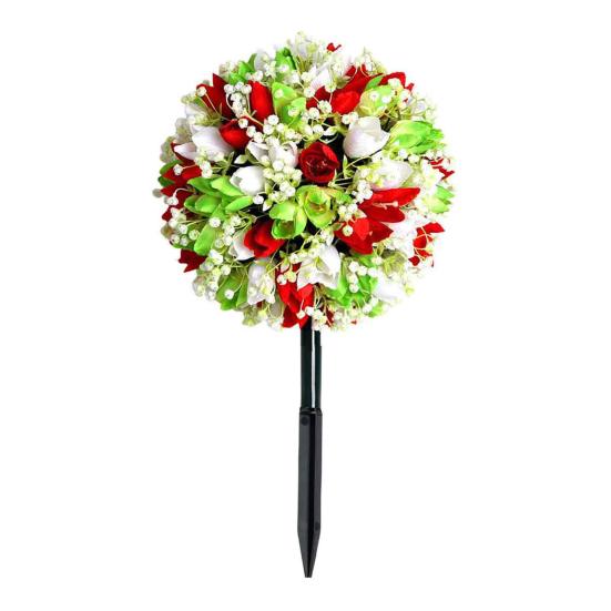 Искусственный цветочный шар с шипом, реалистичные искусственные розы, устойчивые к погодным условиям, искусственные цветы роз