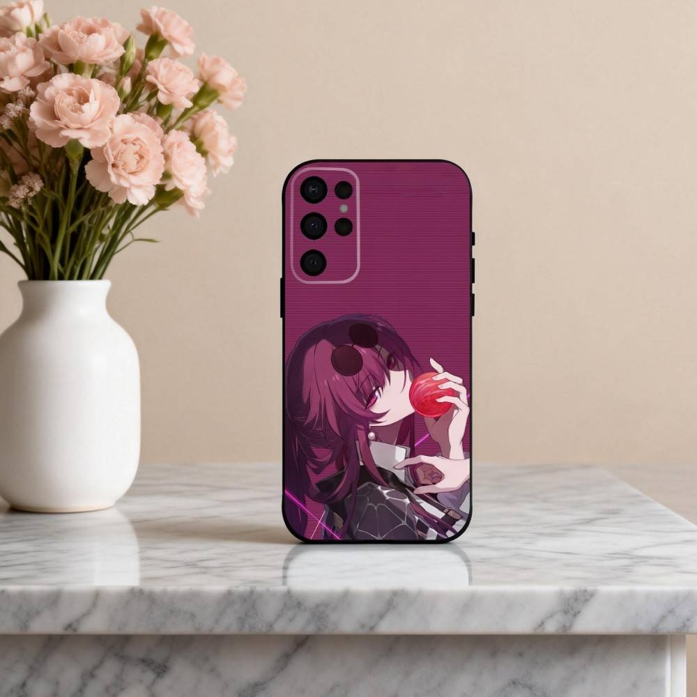 Чехол для телефона K-Kafka H-Honkai S-Star R-Rail для Samsung S25,24,23,22,30,21,10,9,Ultra,Plus,Lite,FE,4,5 G Мягкий черный чехол