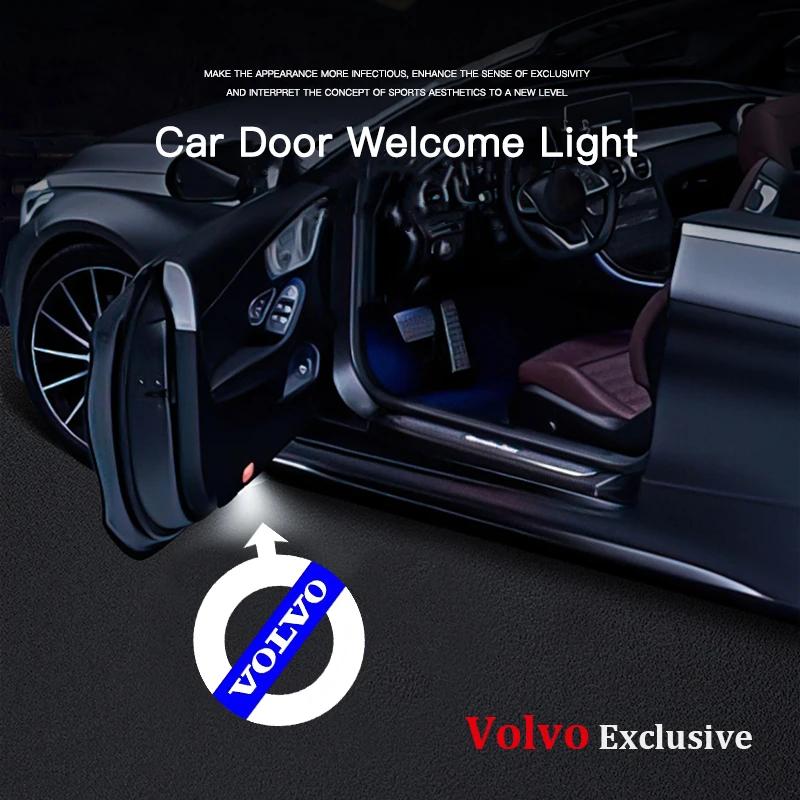 2PCS Auto Wireless Door Led Welcome Light Projection Lamp Light Decorative Accessories For Volvo V60 V40 XC90 S60 C30 XC60 V50 JW1