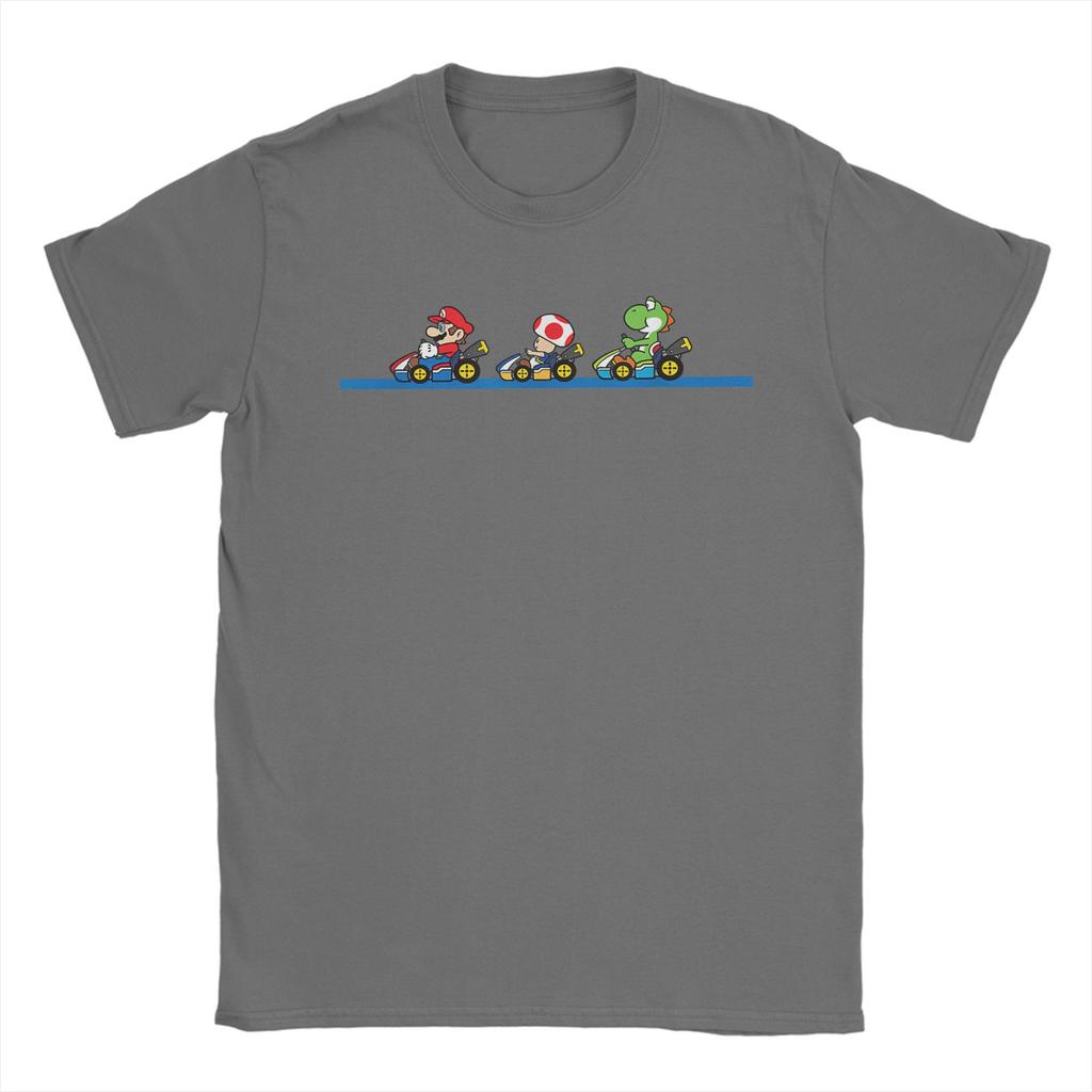 Kart Yoshis Toad  Marios Vintage Race Line Up T Shirts Mens Women Cotton TShirts O Neck Tee Shirt Short Sleeve Clothes Summer