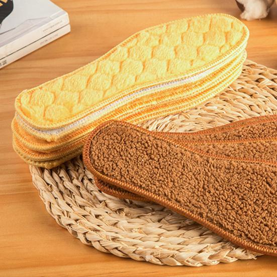 1 пара зимних теплых мягких утепленных подушечек для обуви унисекс, бархатная стелька, вставка с подогревом, подушка