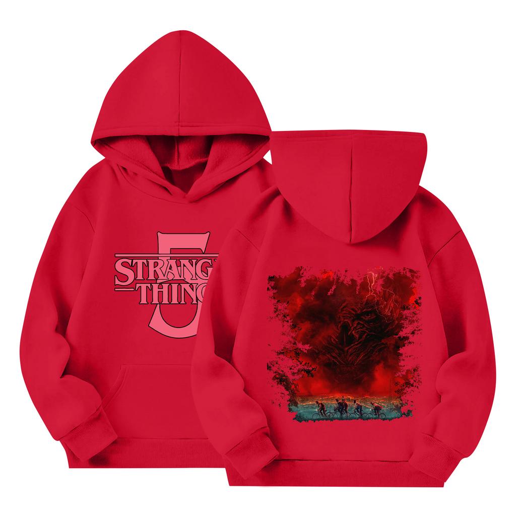 Детский пуловер с длинным рукавом, свободного кроя, с принтом букв, капюшоном на шнурке