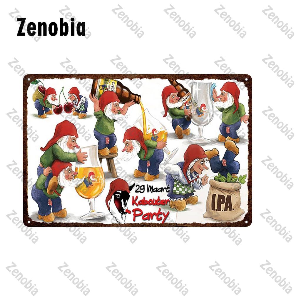 Beer Metal Sign Poster Wine Plate Vintage Plaque La Chouffe Metal Poster Wall Stickers Decorative Tin Platesign Bar Pub Decor