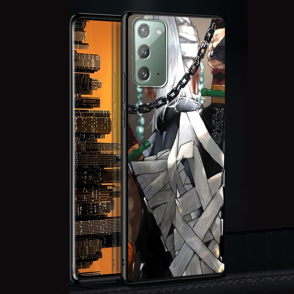 Чехол Anime Demon Slayer для Samsung Galaxy Note 20 Ultra 10 Lite 9 8 A53 A52 A12 S22 S21 FE S20 Plus TPU черный чехол для телефона
