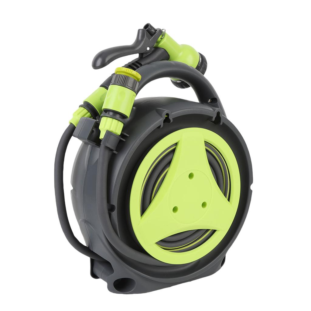 Portable Garden Hose Reel ABS PVC High Efficiency Water Hose Reel with Spray Nozzle 39.4ft Water Hose for Garden Watering